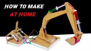 How to Make a Remote Control Hydraulic Excavator / Jcb at Home