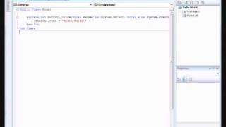 Visual Basic 2008 Tutorials: Part 2, Hello World
