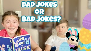 Kids Try Not To Laugh At Dad Jokes | Family Challenge // Kid Friendly Daily Vlog