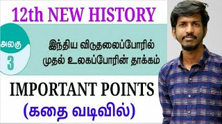 12th HISTORY LESSON 3 இந்திய விடுதலைப் போரில் முதல் உலகப் போரின் தாக்கம் | 4CARE ACADEMY