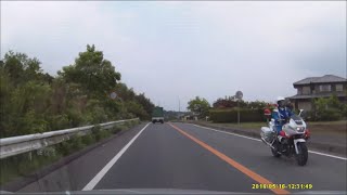 茨城基地外運転2016-05-16、ｳｲﾝｶｰは直前出し、白バイ取り締まり