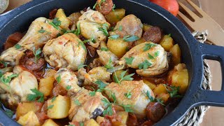 🍗 Pollo guisado con patatas tomate y chorizo ES IRRESISTIBLE !!!