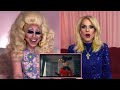 trixie making a joke and katya not laughing at all