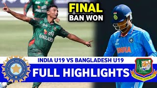 India Vs Bangladesh U19 Asia Cup Match 15 Final Full Highlights 2024 | IND VS SL