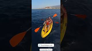 Kayaking and snorkeling with turtles 🐢 #tenerife #travel #beach #tenerifedays #summer #vacation