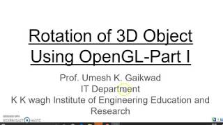 Rotation of 3D Object (Cube) using OpenGL(Part I)-Computer Graphics