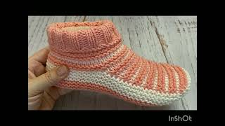 Hand Knitting woolen socks for ladies beautiful // ladies booties knitting design