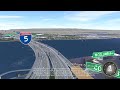 3D Visual: SB I-5 – Single-level, Fixed-span Extradosed Bridges, 1 Aux Lane and C St Ramps