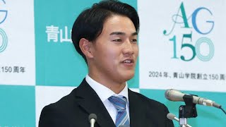 ロッテ・ドラ1西川史礁　青学大先輩井口氏の背番「6」に決定「日本を代表する4番に」落合氏＆初芝氏も