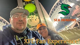 Seattle Sea Dragons XFL Fan Experience, First XFL Games!