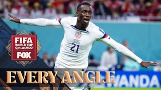 United States' Timothy Weah scores an IMPRESSIVE goal in the 2022 FIFA World Cup | Every Angle