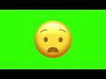 3d emoji 😧 anguished face green screen easy download