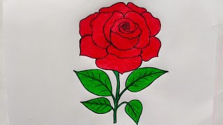 rose drawing easy  \\\\ how to draw a rose step by step \\\\  rose draw for kids