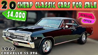 20 Classic Cars Up for Sale cheaply by Owners !! Have This ALIVE BEAUTIES Today !!