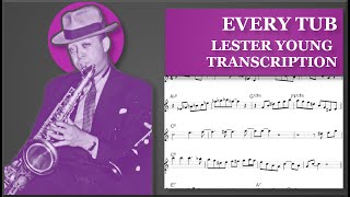 Lester Young - Every Tub (Bb) Transcription