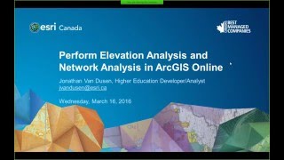 Perform Elevation Analysis and Network Analysis in ArcGIS Online