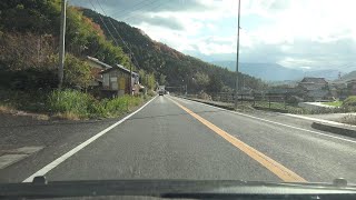 4K　国道32号・下り　高知方面　等速　香川県丸亀市・綾歌町→琴平町→三豊市財田町→徳島県三好市池田町　2022年12月撮影板