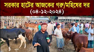 সরকার হাট গরু বাজার | Sorkar Hat Cow Bazar | 04-12-2024 | CTG | Krishi Vlog | Channel Krishi.