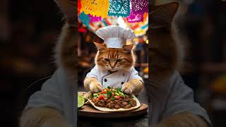 MasterChef Cat Cooks Authentic Mexican Tacos🌮🐱🔥 #ChefCat #mexicantacos 🇲🇽 #aianimation #ai FunnyCats