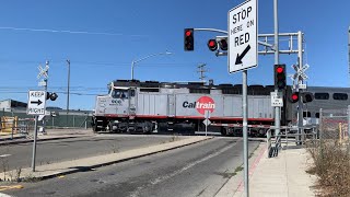 Caltrain JPBX 4020 Local North - S. Linden Avenue Railroad Crossing, San Bruno CA