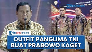 Prabowo Terkejut Lihat Panglima TNI Pakai Baju Preman di Acara BI: Maaf, Kelihatan Kayak Bankir