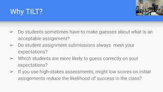 Session 37: Transparency in Learning and Teaching (TILT)