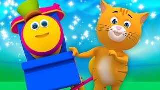 Bob el tren | gatito gato rima | canciones infantiles | Bob The Train Cat Rhyme