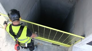 How to create safe openings at construction sites with SafetyRespect temporary edge protection