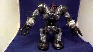 WowWee Humanoid clear/black robosapien with rare purple helmet for sale on Ebay