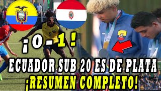 ¡PREMIACIÓN RESUMEN Y GOLES! SUB 20 ECUADOR VS PARAGUAY 0-1 FINAL JUEGOS SURAMERICANOS ODESUR 2022