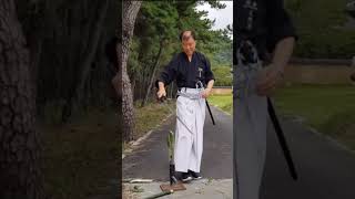 Korea Sacred  Black  Tiger Katana Bamboo Cutting Test Tameshigiri Sword