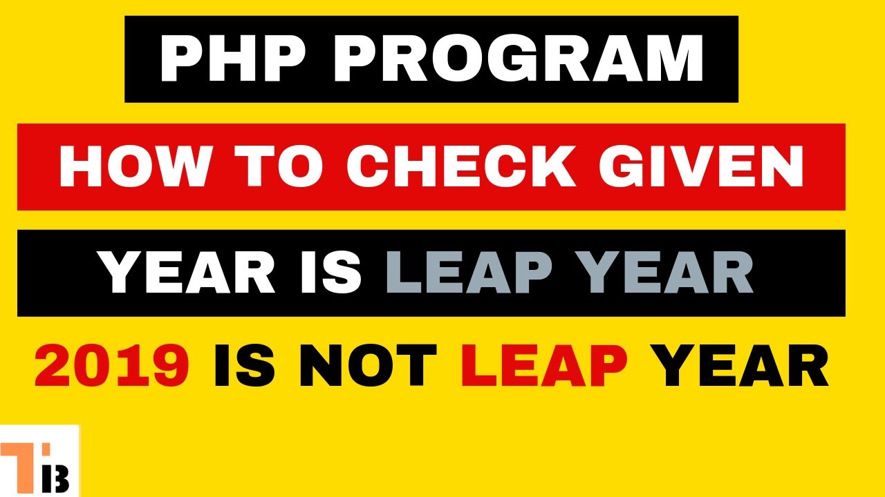 Php Program To Check Leap Year Youtube