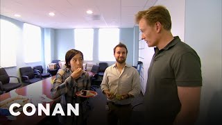 Conan Busts His Employees Eating Cake | CONAN on TBS