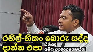 රනිල් නිකං බොරු සද්ද දාන්න එපා-නීතිඥ අමිලඑගොඩ මහවත්ත