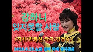 잊지못할 사람 (작사/한동한,작곡/강정숙)////가수 강하니//노원 실버 카페//정기 공연(한강 엔터테인먼트)2019.6.23