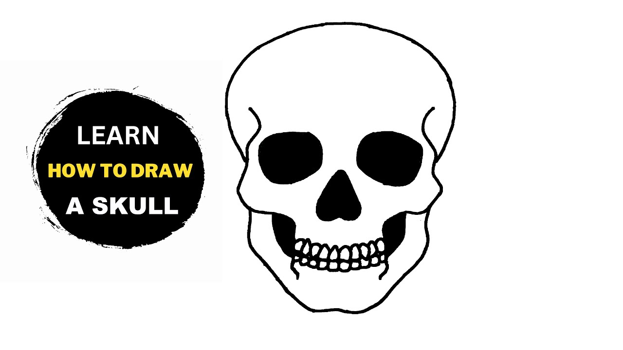 How To Draw A Skull Skull Drawing Tutorial Easy For Beginners Youtube