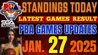 PBA STANDINGS TODAY January 27, 2025 | pba games results | pba schedule JANUARY 29, 2025