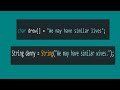 string and String() are not the same person