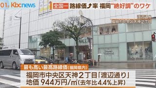 ２０２４年「路線価」福岡が３年ぶりに全国一位の伸び