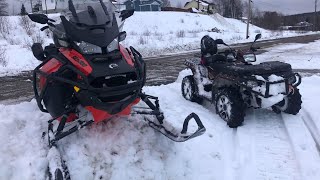 Take the new skidoo ace 900 out for a rip #skidoo #brp #snow #winter #dji #drone