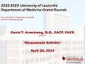 UofL Dept. of Medicine Grand Rounds: Dr. David Armstrong