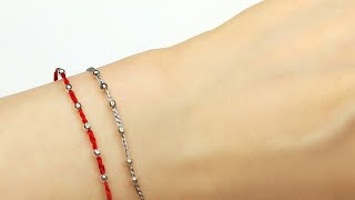 실크줄 은볼팔찌 만들기│DIY embroidery silk bracelet Pulsera