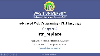 46 PHP str replace String function