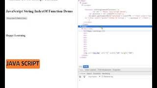 STRINGS INDEXOF METHOD IN JAVA SCRIPT DEMO