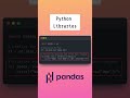 Pandas in 60 Seconds in Python #datascience #pythonprogramming #dataanalysis #pythonforbeginners