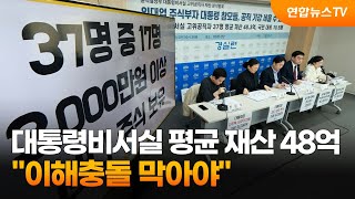 대통령비서실 평균 재산 48억…\