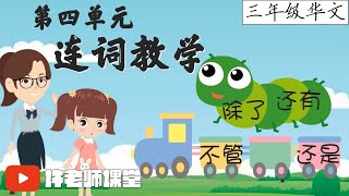 【三年级华文】第四单元语法|连词教学“不管...还是”、“除了...还有”|课本22页|动画教学视频|