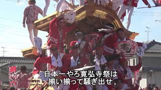 寛弘寺 だんじり 曳き唄「にっぽん全国かっぱ祭り」*歌詞付き 大阪府河南町