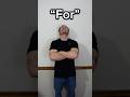 Learn ASL “For” #asl #americansignlanguage #deaf #hardofhearing #english #education #learn #for