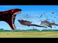 rescue godzilla u0026 kong from giant kraken octopus who is the king of monster funny cartoon